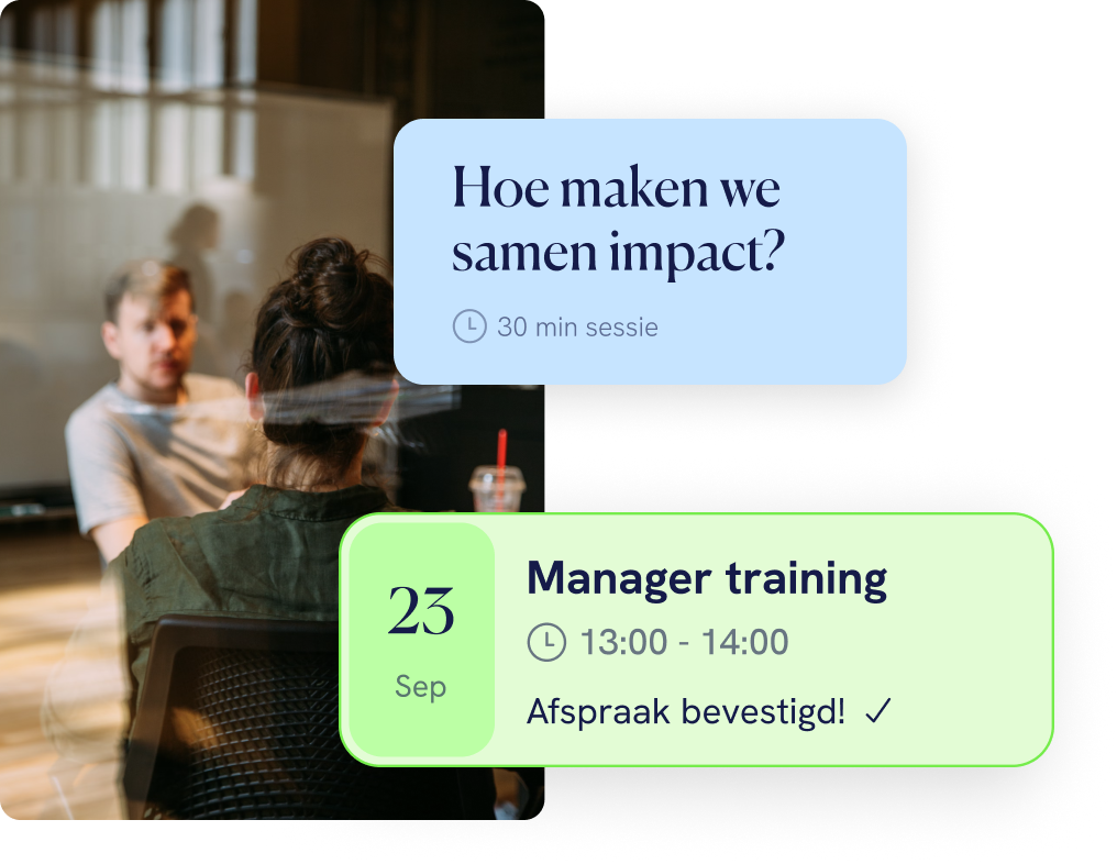 Afbeelding afspraak voor manager training.