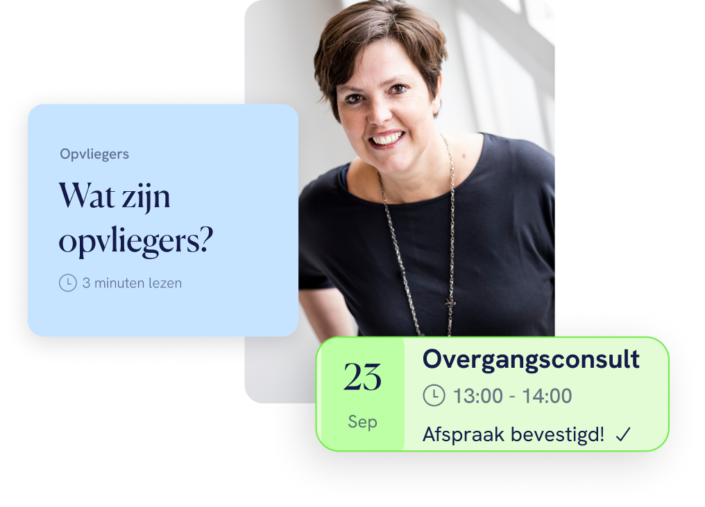 Afbeelding afspraak voor overgangsconsult.